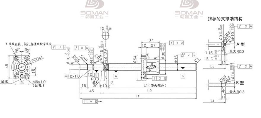KURODA GP1502DS-BAPR-0600B-C3F 上海黑田精工丝杆