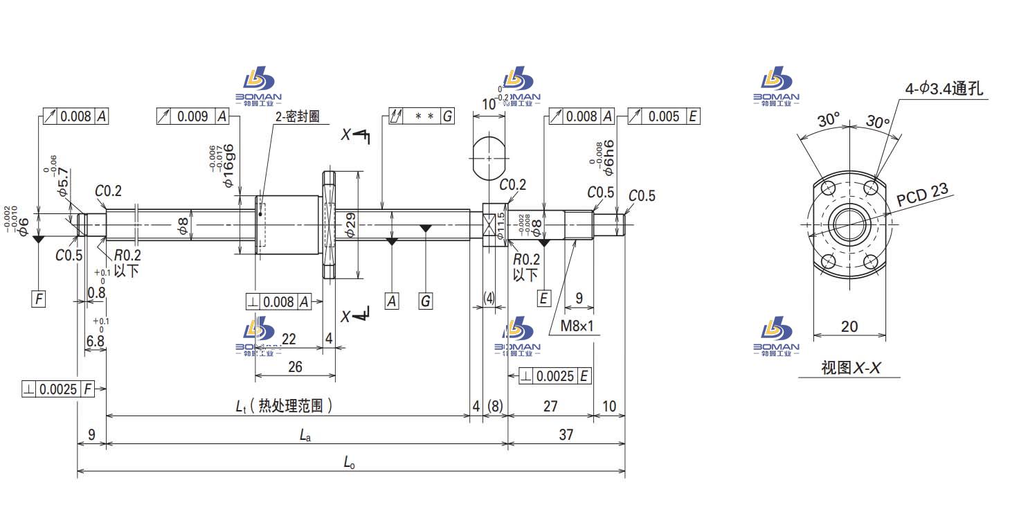 W0801MA-11PY-C3Z2-FA标准滚珠丝杠