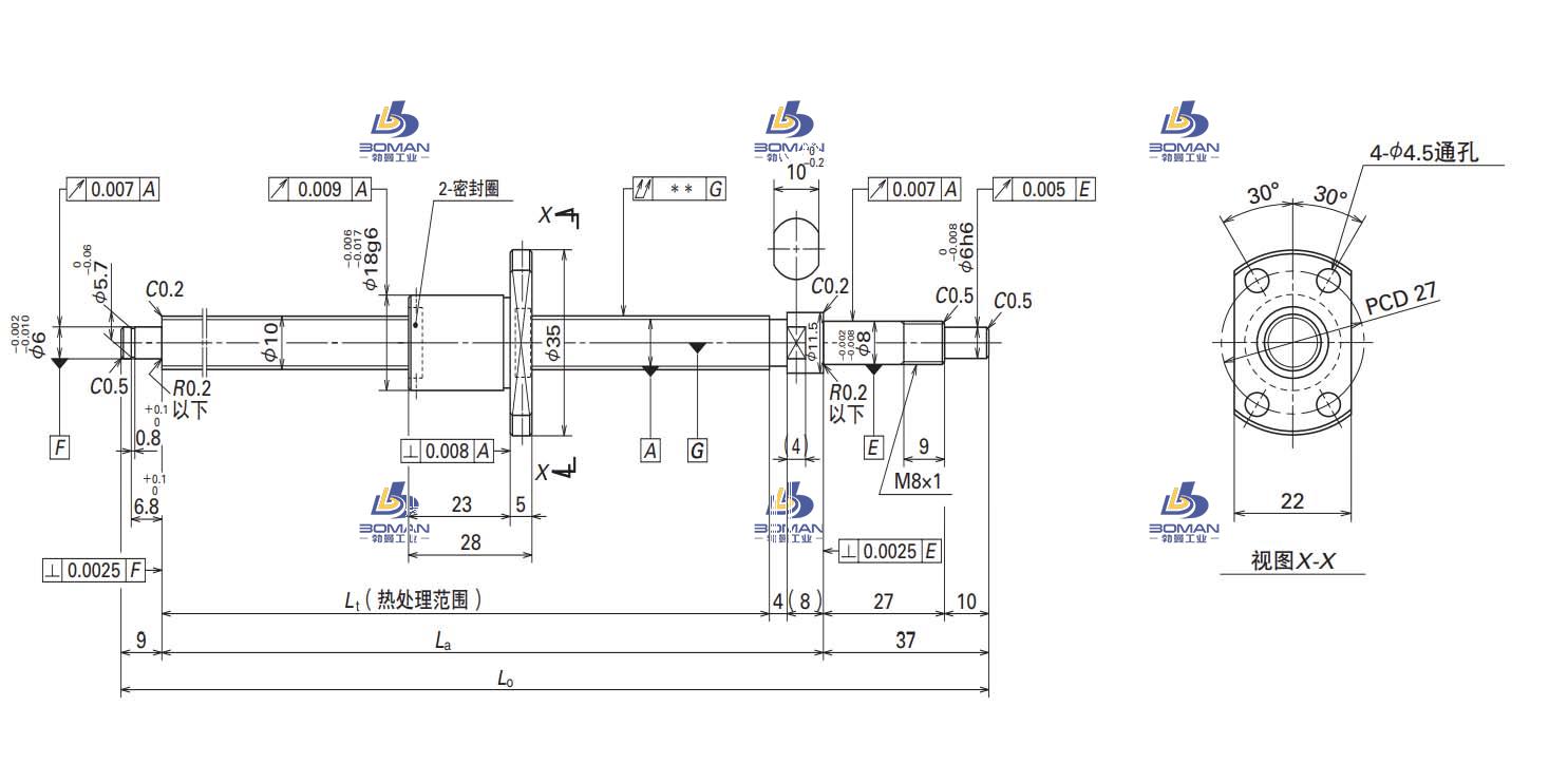 W1002MA-4Y-C3T2-轴端完成品滚珠丝杠
