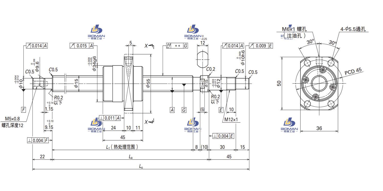 W1506FA-5PG-C5Z20-MA标准滚珠丝杠