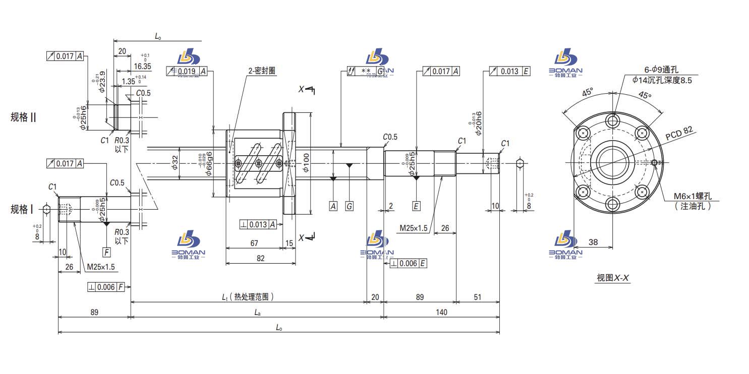W3209SA-5Z-C5Z8-FA标准滚珠丝杠