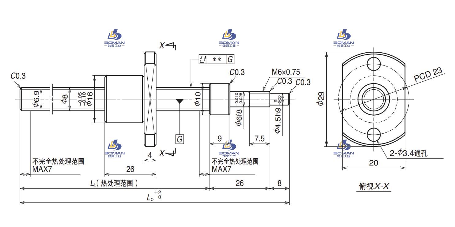 RMA0802C7S-280-RNFBL滚珠丝杠